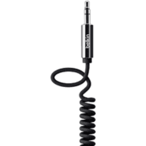 Belkin Coiled AUX Cable 1.8m - Brand New - Black