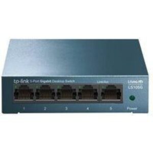 TP-LINK LS105G 5-Port Gigabit Unmanaged Desktop LiteWave Switch Steel Case