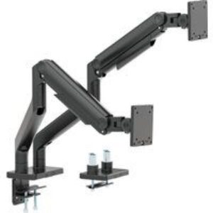 electriQ Premium Spring Assisted Dual Monitor Arm