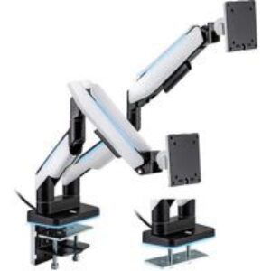 electriQ Premium Gaming Dual Monitor Arms with RGB
