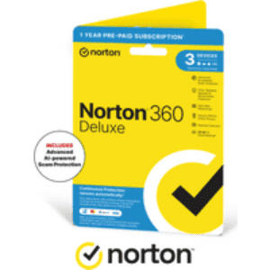 Norton 360 Deluxe Internet Security with VPN 3 Devices 12 Month Subscription