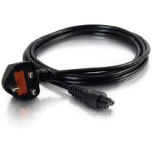 C2G 1m UK Laptop Power Cord with Clover Leaf Connector