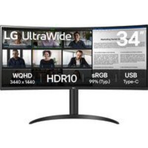 LG 34WR55QK 34 VA WQHD 100Hz USB-C UlraWide Monitor