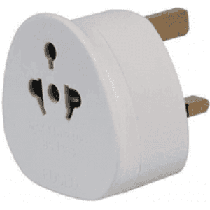 The Big Phone Store 2 Pin to 3 Pin Adaptor Brand New - White - 13amp